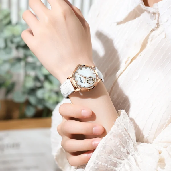AILANG Couple watches, a pair of fine steel hollow back transparent watches, retro, simple, fashionable and versatile automatic mechanical movement - Image 4