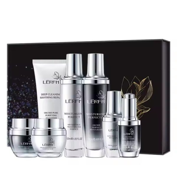 Hot-selling Orchid Perfect Anti-aging Moisturizing Seven-Piece Set Lotion Serum Eye Cream Skin Care Facial Care Set - Image 7