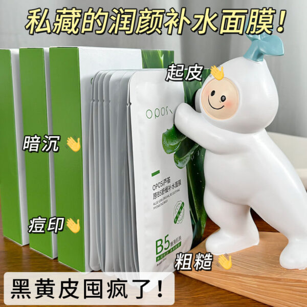 Original B5 Aloe Vera Mask Moisturizes Moisturizes Shrinks Pores Brightens Skin Tone Outdoor Repair - Image 8
