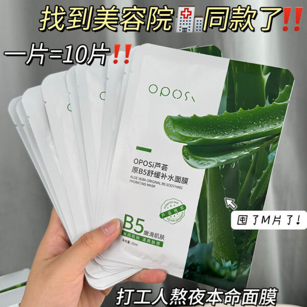 Original B5 Aloe Vera Mask Moisturizes Moisturizes Shrinks Pores Brightens Skin Tone Outdoor Repair - Image 9