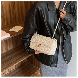 2025 New women's bag diamond grid small fragrant style single shoulde! crossbody bag small new simple and fashionable square bag